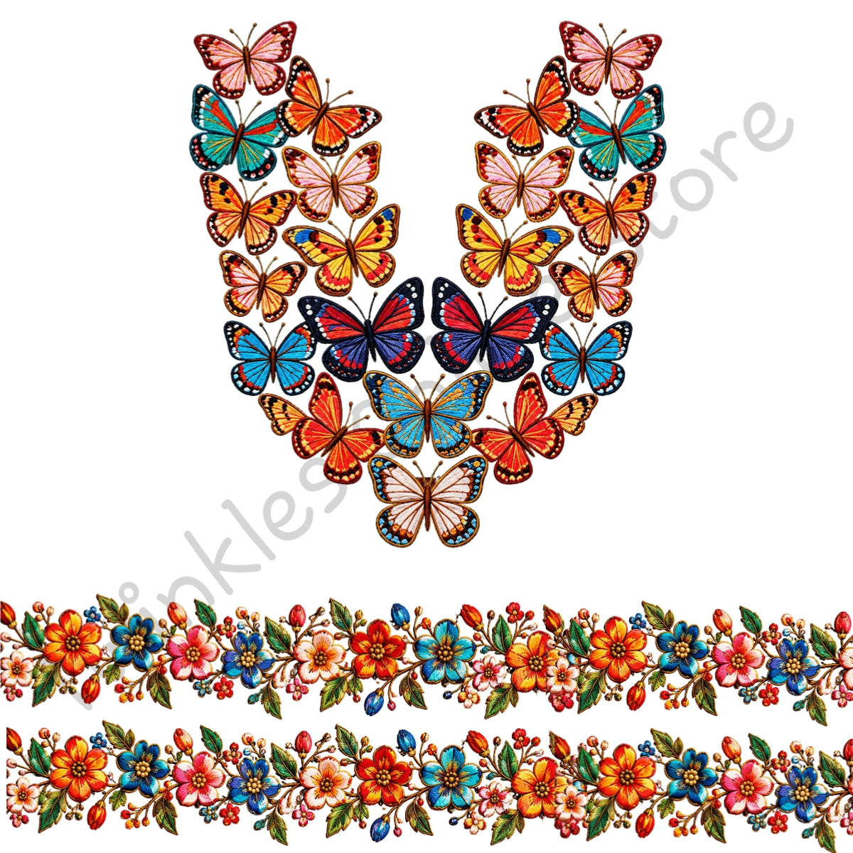 Butterfly neckline set