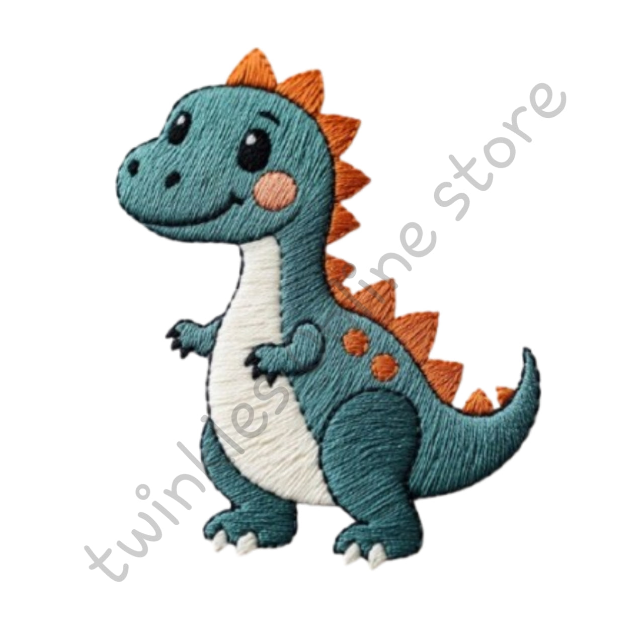 Embroidery look cute dino