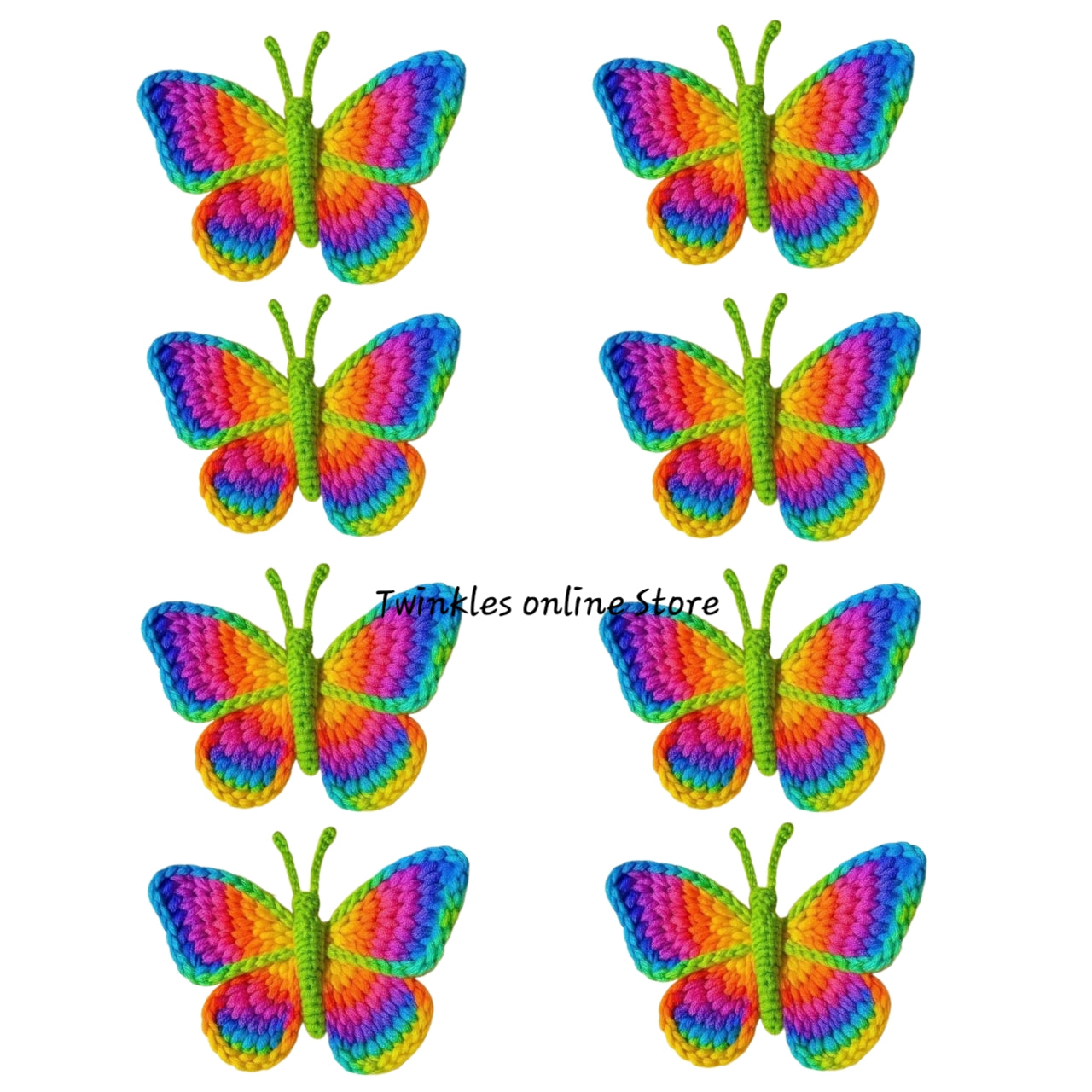 Crochet look butterflies