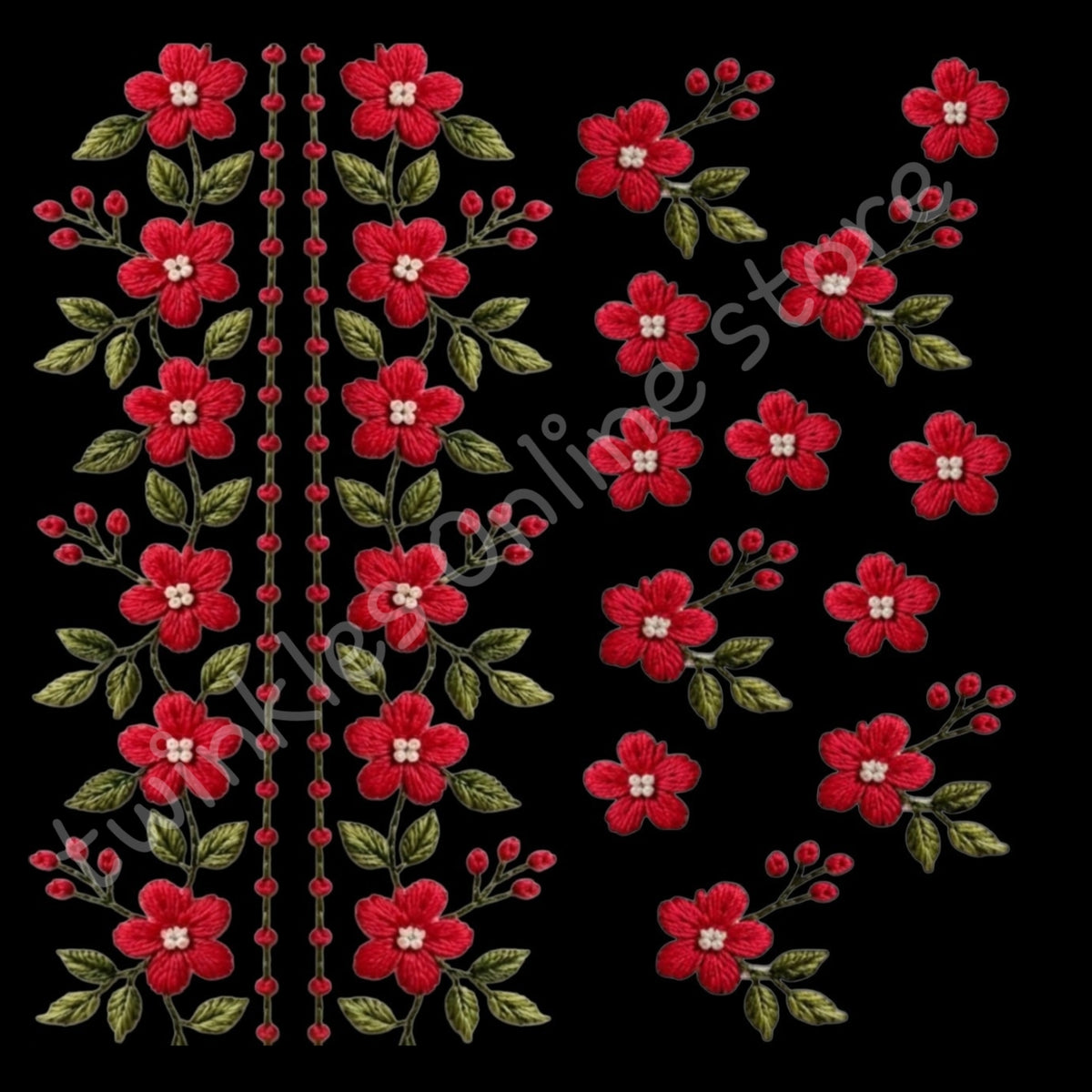 Lovely flowers stickers set