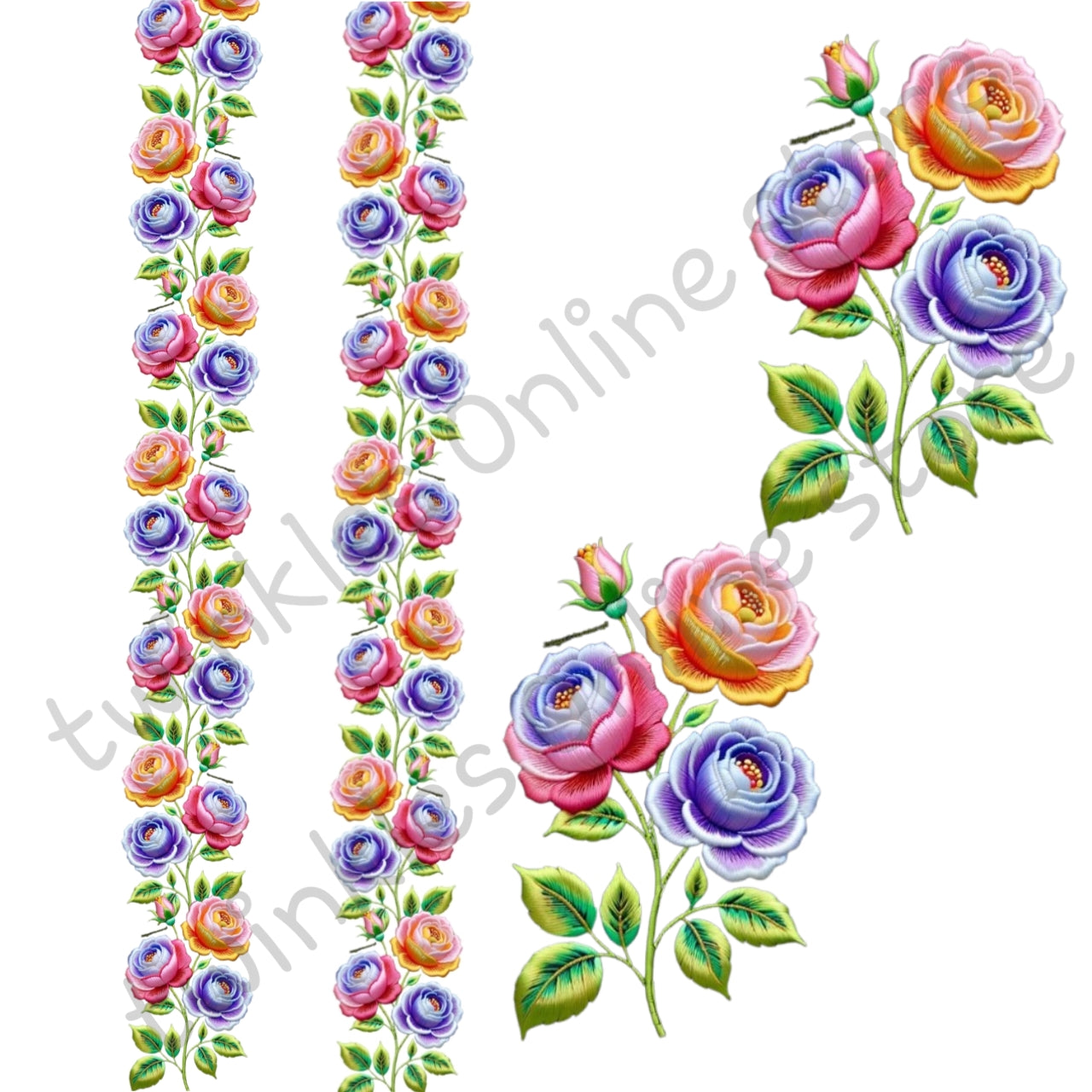 Embroidery look flowers Deal