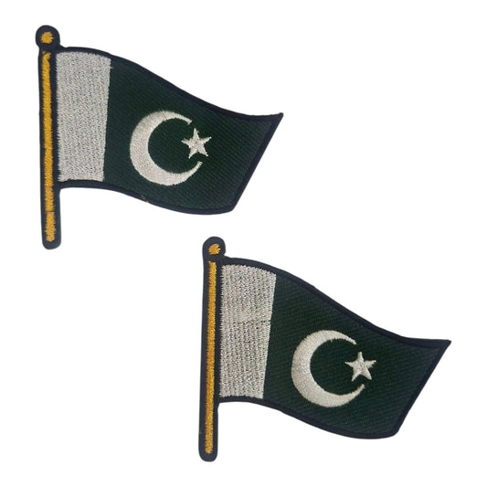 Real embroided stickon flag