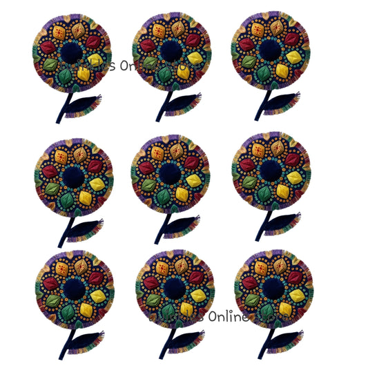 Chunri look Flower stickers