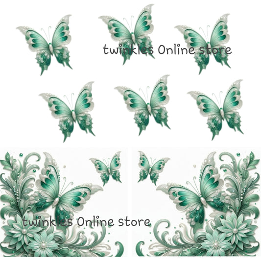 Beautiful butterflies sticker set