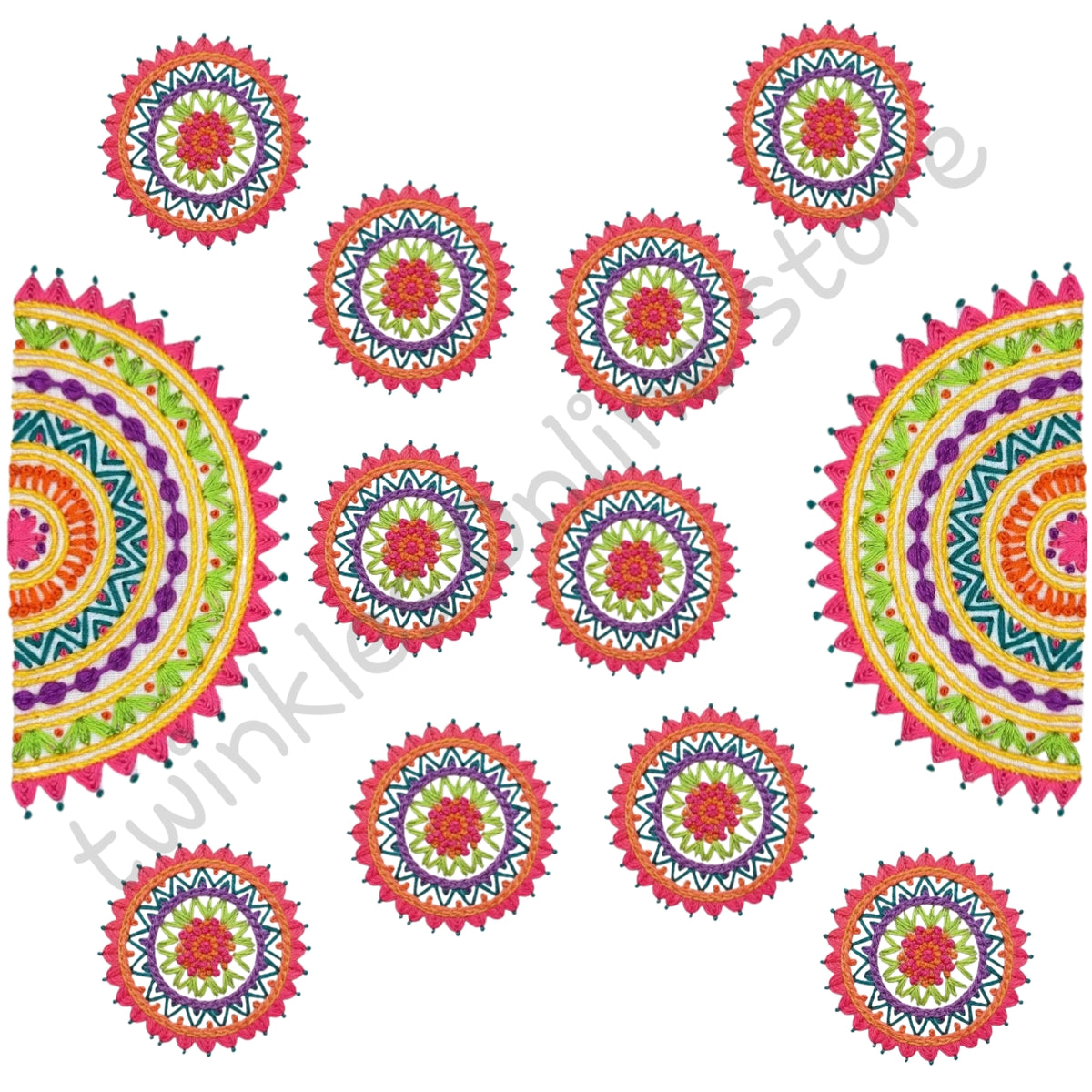 Embroidery look trending DTF set