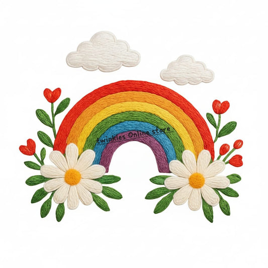 Embroidery look Rainbow