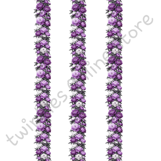 Purple flowers strip