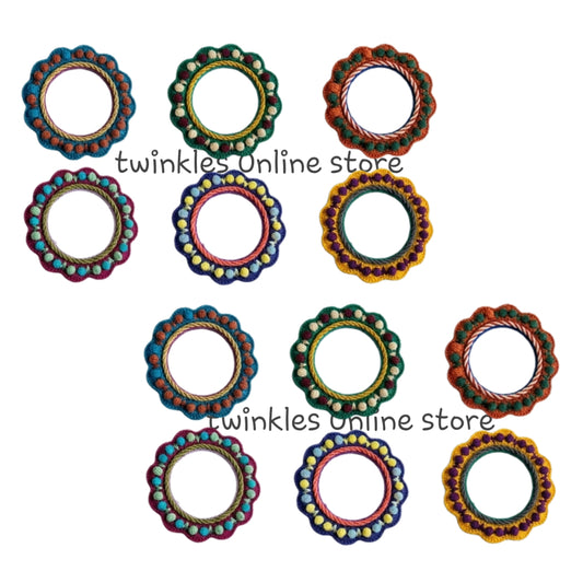 Crochet embroidery look mirror stickers