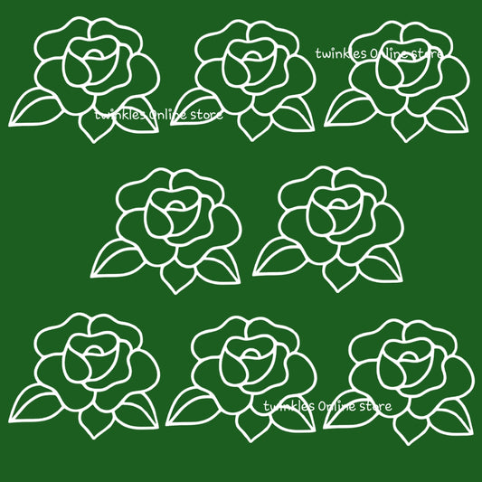 White outline flowers