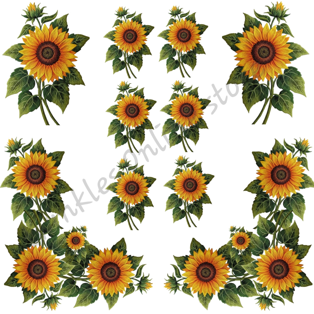 Embroidery look Sunflower Deal