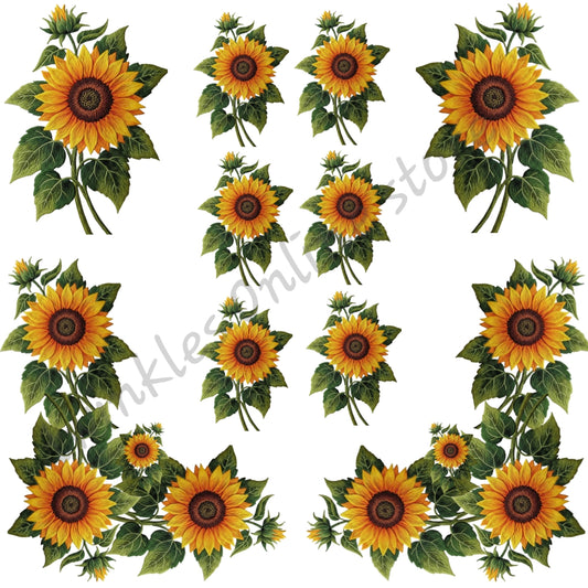 Embroidery look Sunflower Deal
