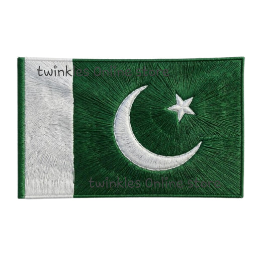 Embroidery look flag sticker