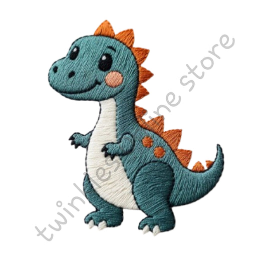 Embroidery look cute dino