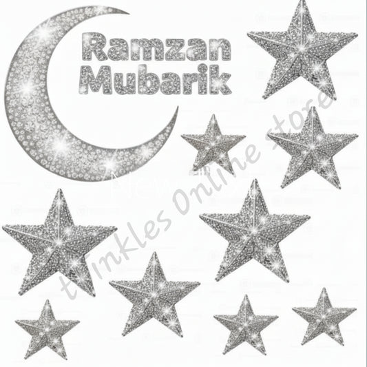 Silver Ramzan Mubarik sticker