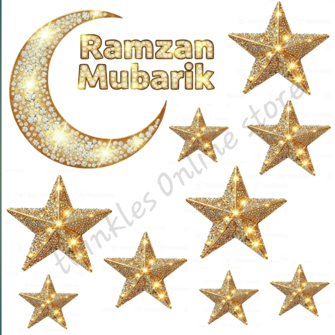Golden Ramzan Mubarik sticker