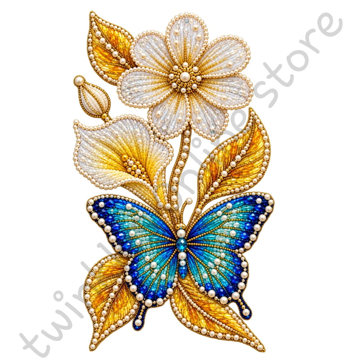 Beaded look bunch