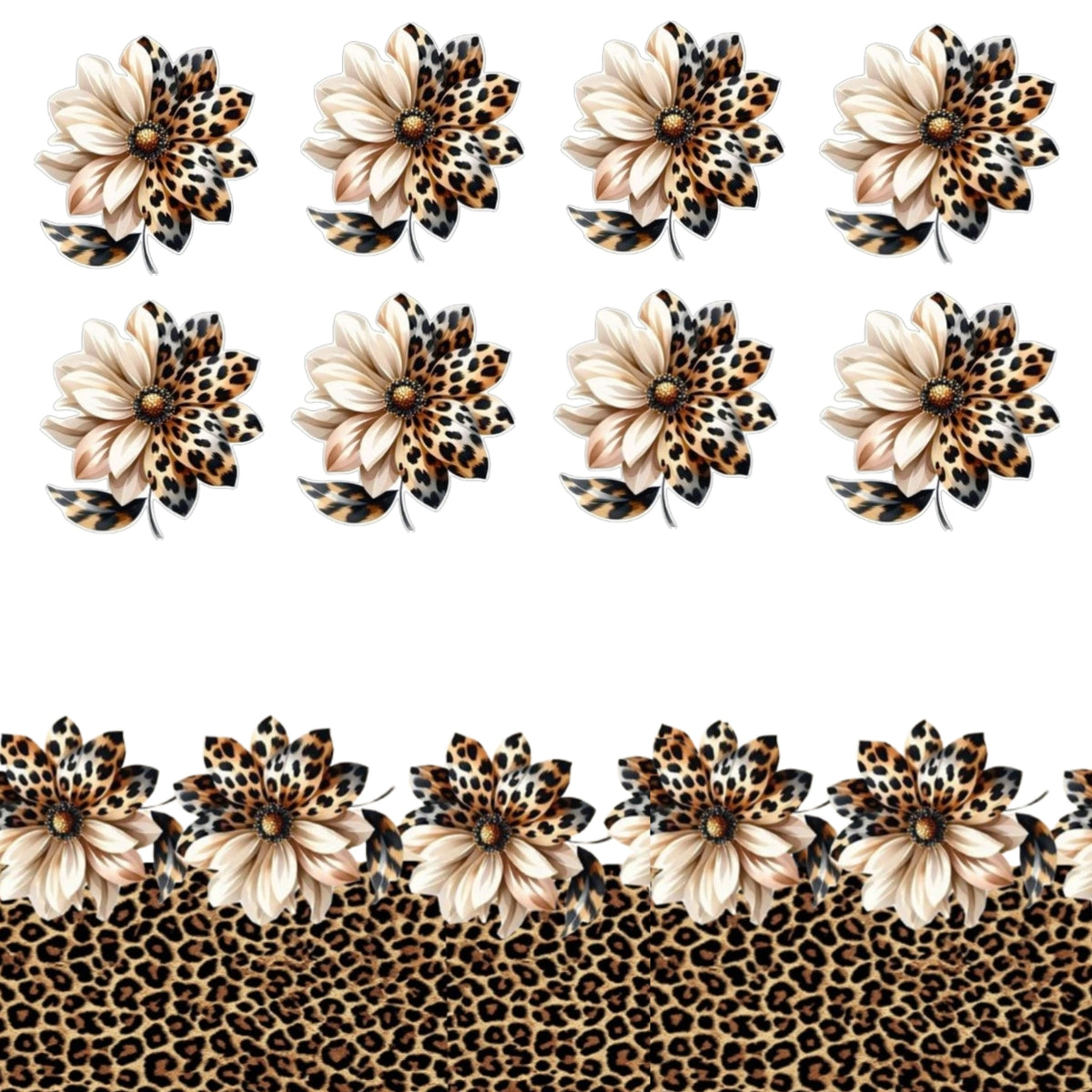 Cheeta printed Sticker set
