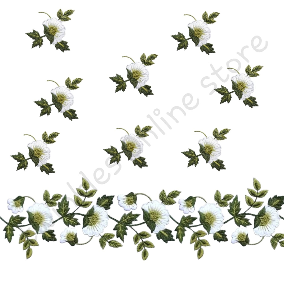 White Flowers Set
