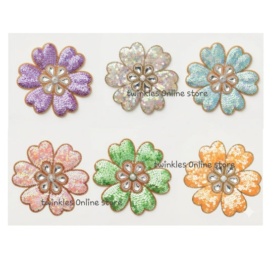 Sequenced look flowers stickers