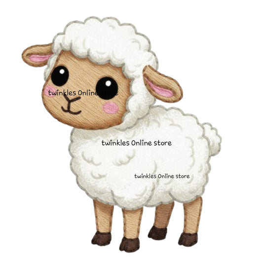 Embroidery look beautiful sheep
