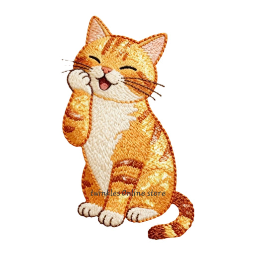 Embroidery look cat