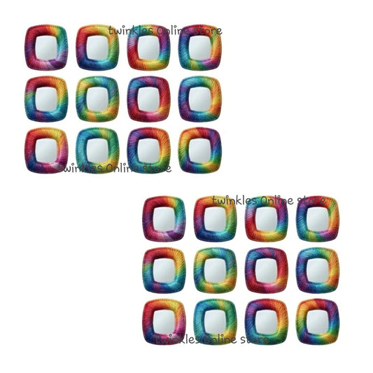 Square shaped dtf mirror sticker